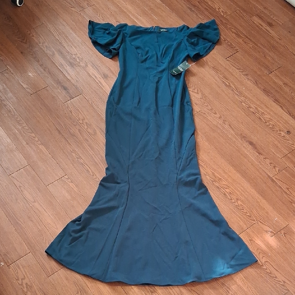 Lauren Elegant Teal Evening Dress